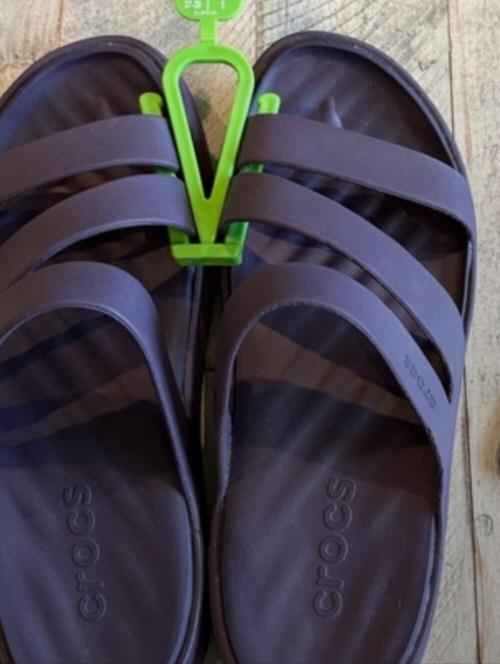 Crocs Women’s Purple Slip-On Strappy Sandals - Picture 1 of 3